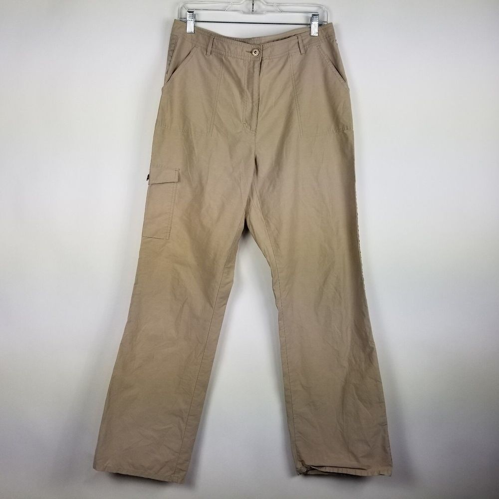Kappahl Women's Pants Size 42‎ Tan Cargo Outdoor Lightweight Camping